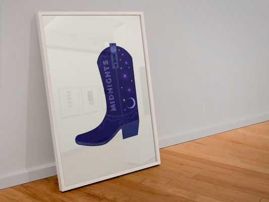 Midnights Cowgirl Boot print: A4