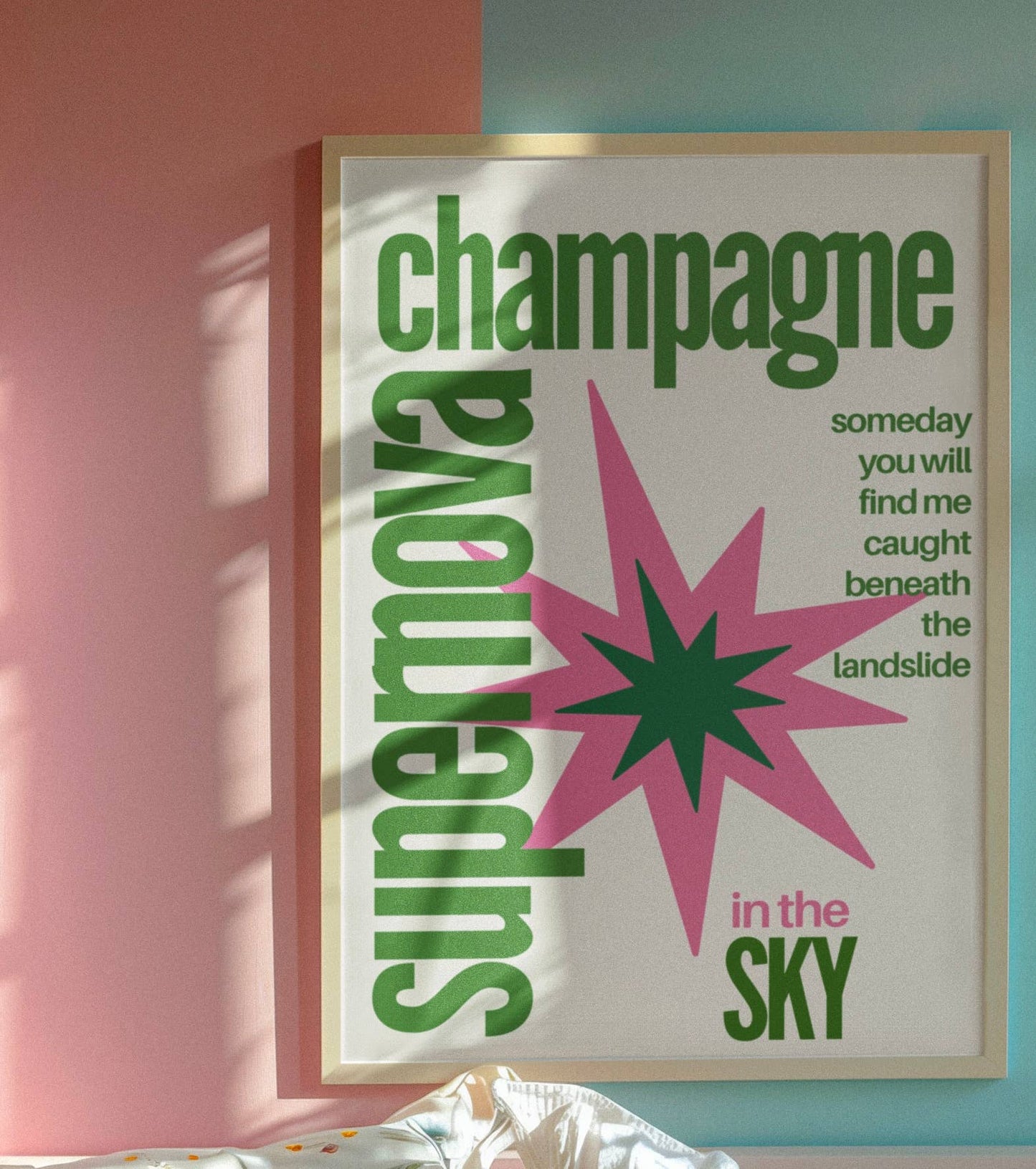 Champagne Supernova Oasis inspired print : A4