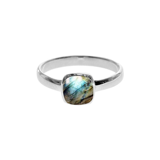 Samira labradorite squircle ring: M