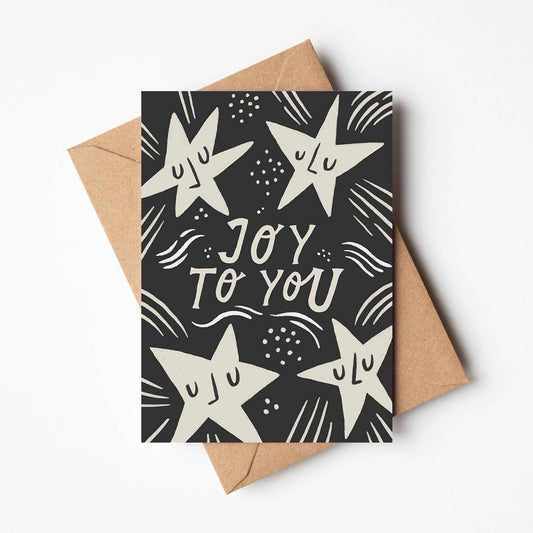 'Joy To You' Modern Christmas Card: Naked