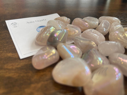 Aura Rose Quartz Tumble Stone