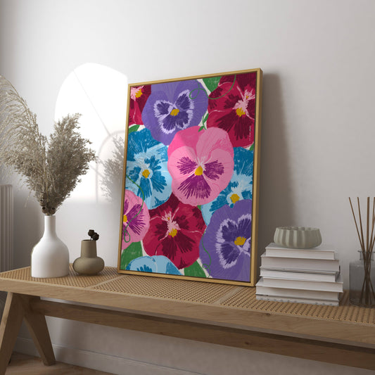 Pansies Print: A3