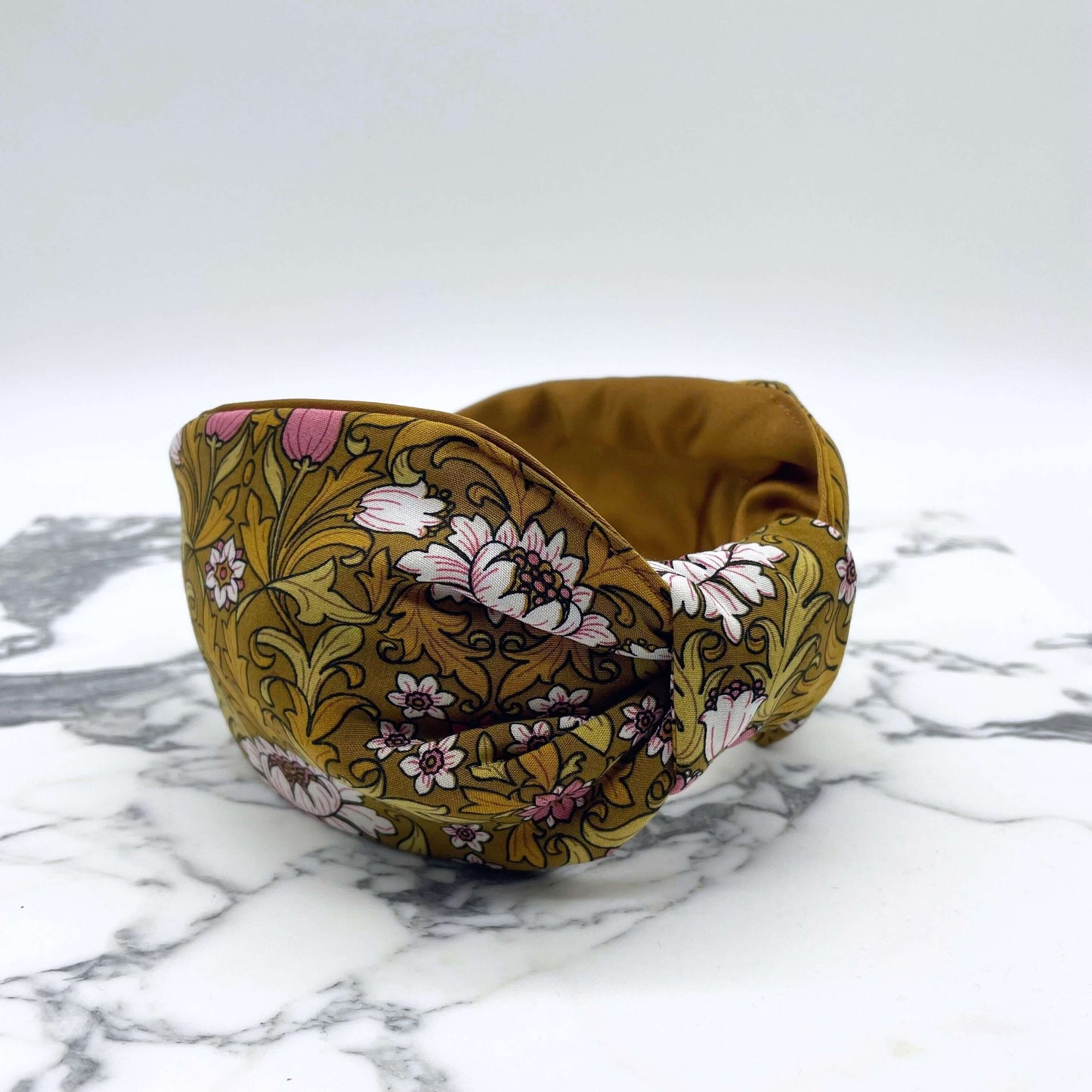 Morris Flat Knot Headband In Mustard