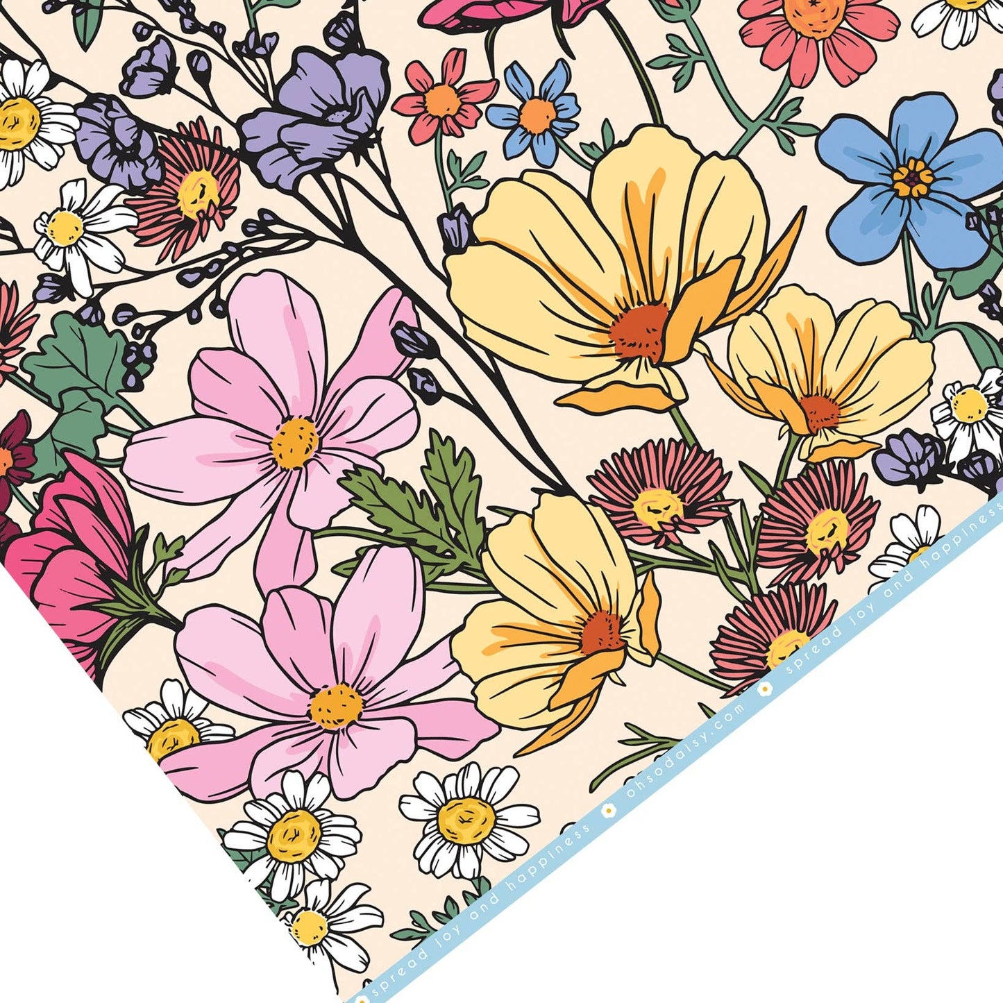 SHE'S A WILDFLOWER FLORAL GIFT WRAP SHEET