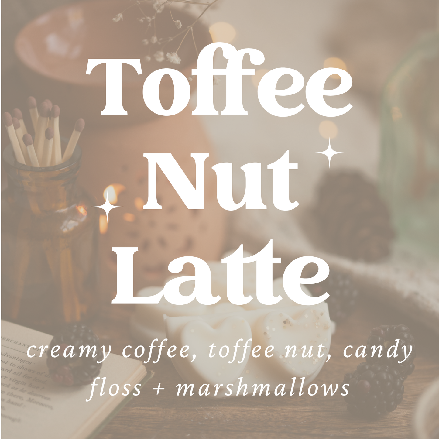 Toffee Nut Latte Scented Heart Clamshell Soy Wax Melts