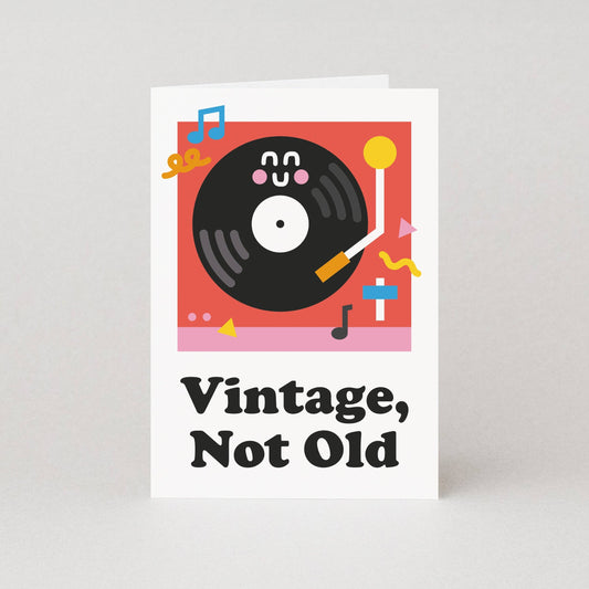 Vinyl Record Player Birthday Card | Funny Dad Birthday Card