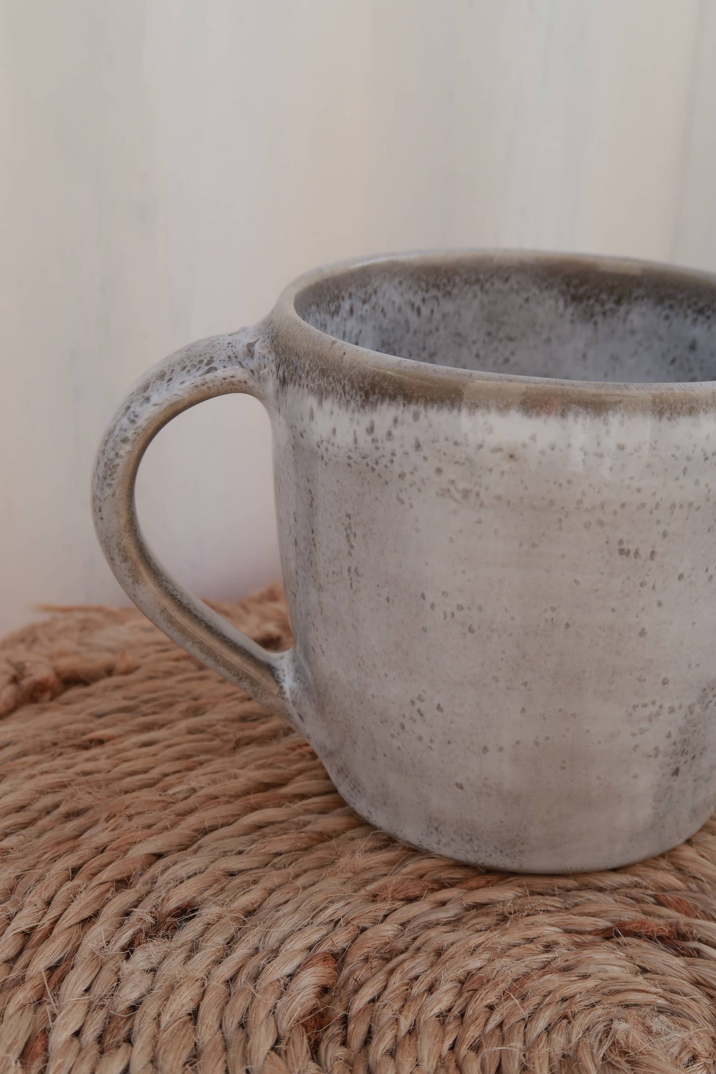 Handmade Ceramic Mug - Snowy Grey