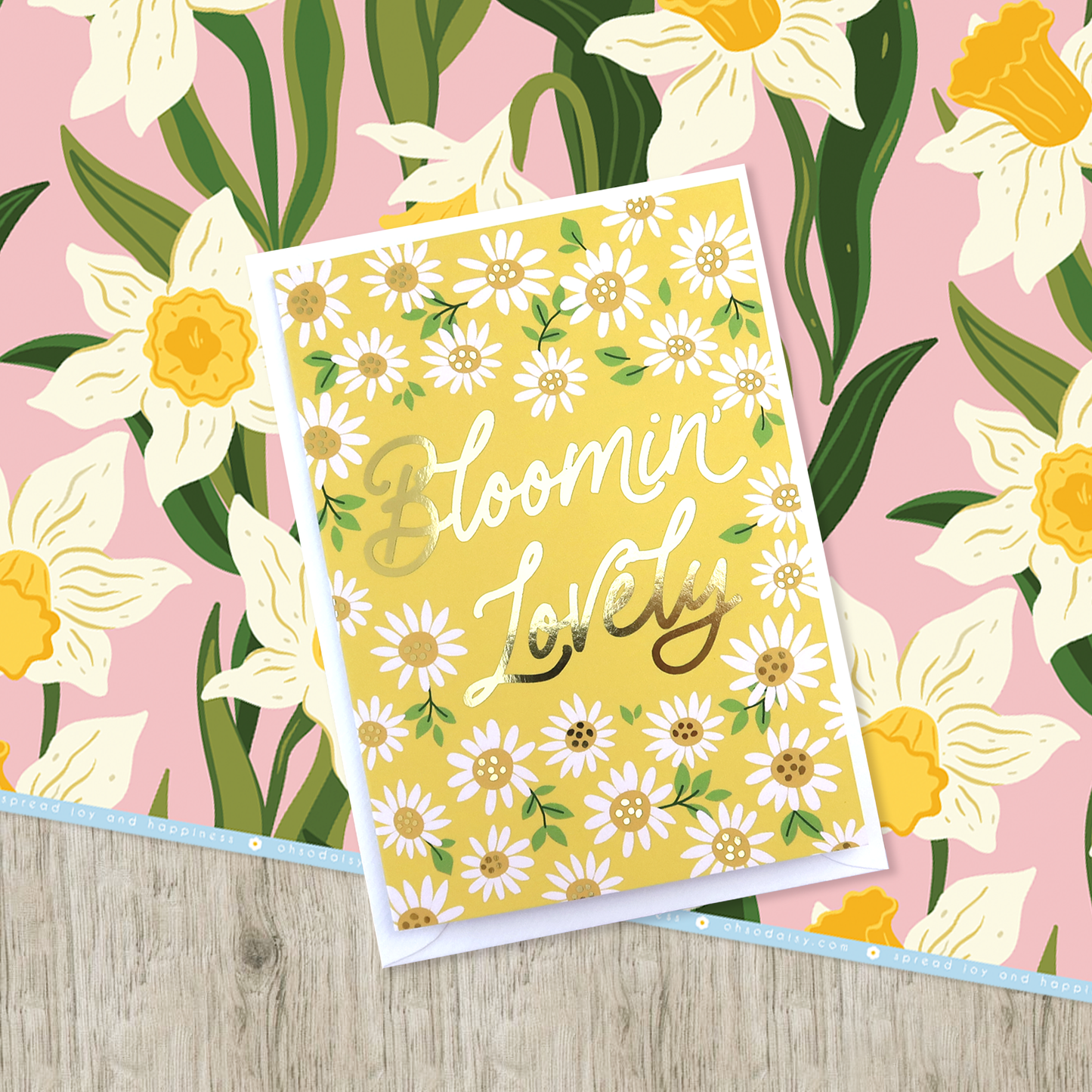 DAFFODIL FLORAL GIFT WRAP SHEET