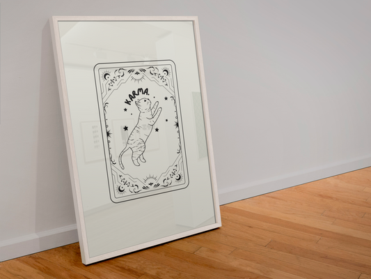 Karma is a cat Taylor Swift Tarot inspired Print: A4
