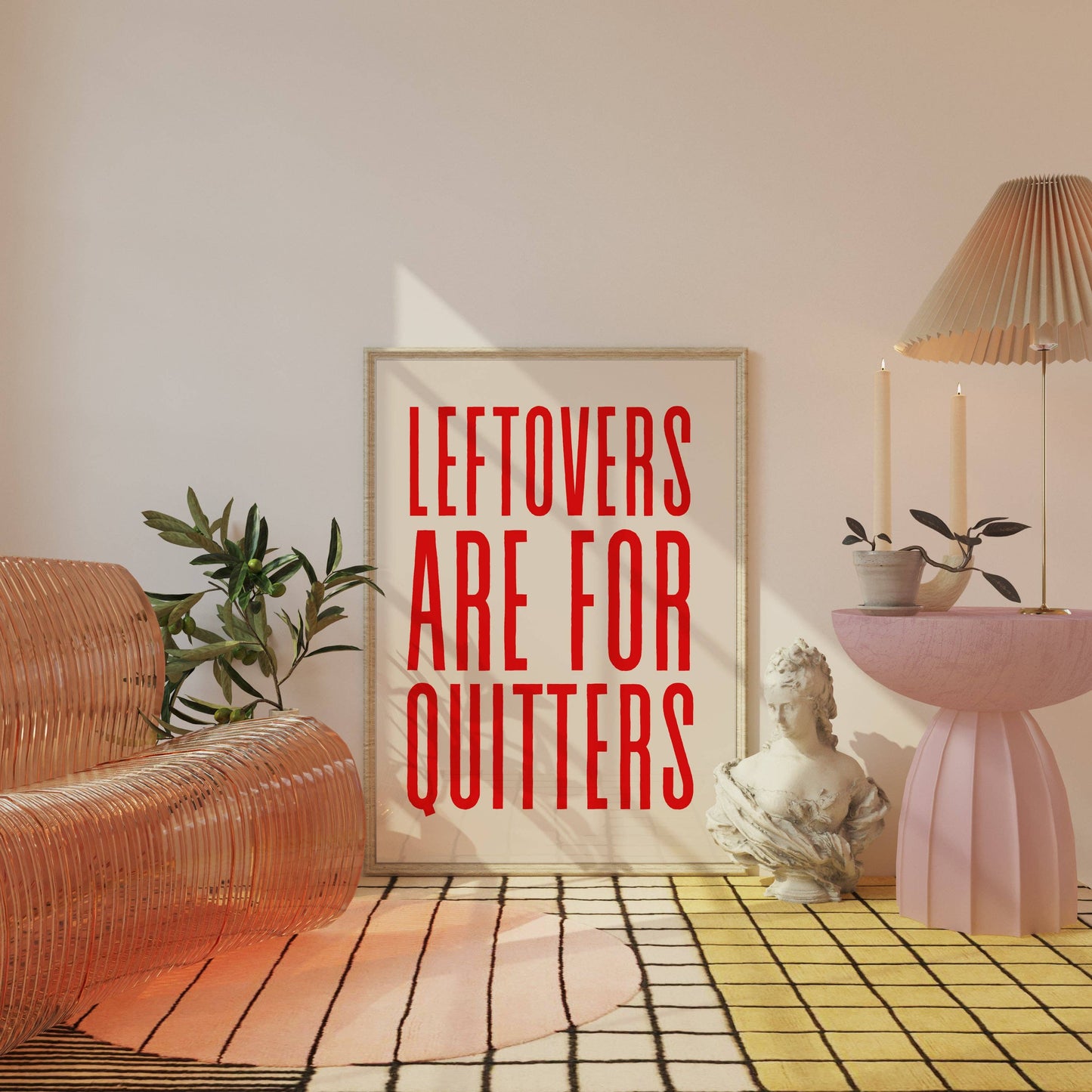 Leftovers Are for Quitters Kitchen Print: A4