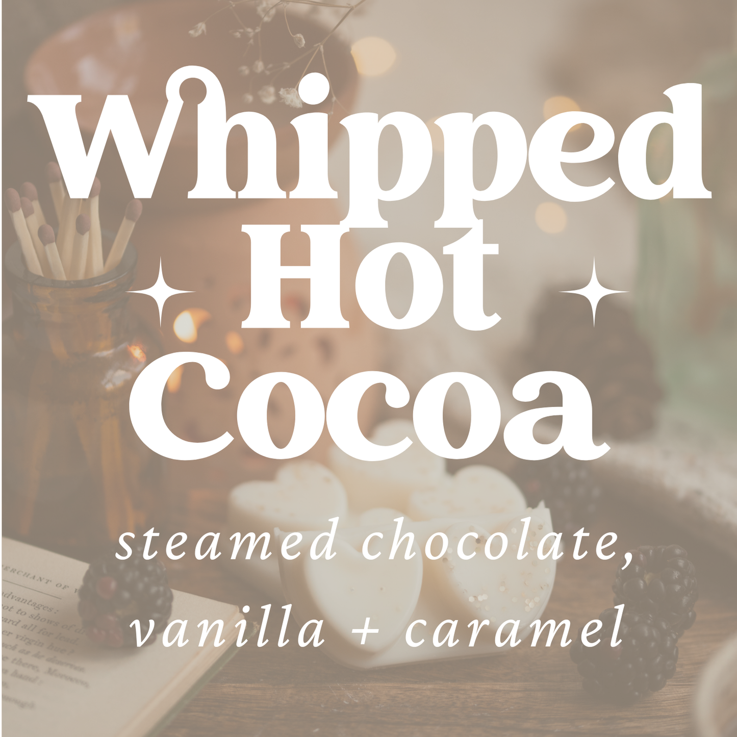 Whipped Hot Cocoa Scented Heart Clamshell Soy Wax Melts