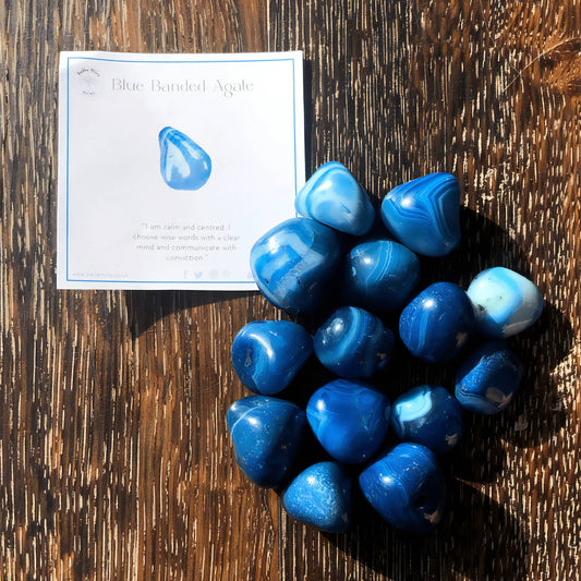 Blue Banded Agate Tumble Stone