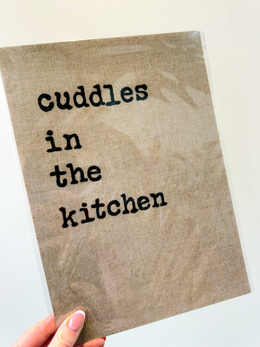 Cuddles In The Kitchen - Music Inspired Print