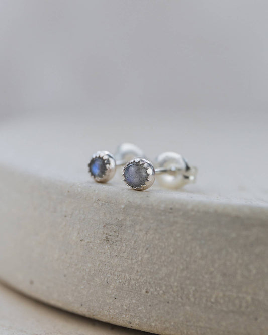 Labradorite Mini Gemstone Studs