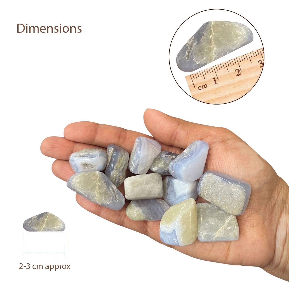 Blue Lace Agate Tumble Stones