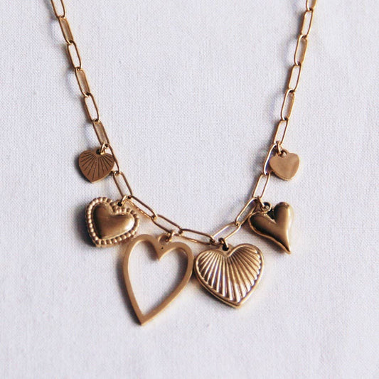 Charm Necklace 'HEARTS'