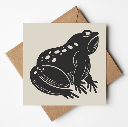 'The Grumpy Frog' Animal Card: Naked