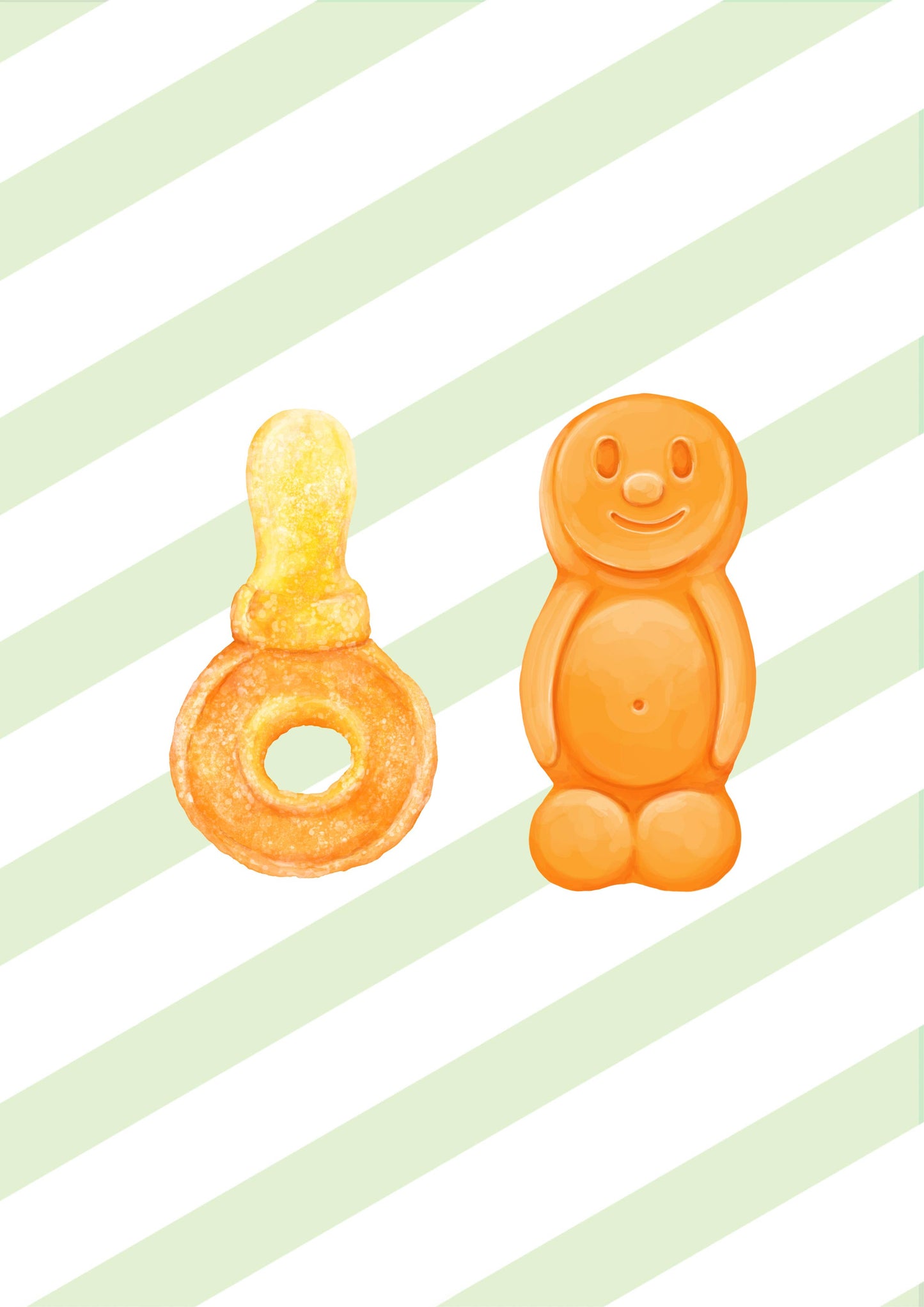 New Baby Cute Food Themed Greeting Card