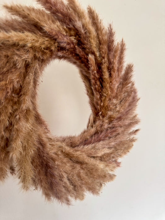 Dried Flowers Wreath  - Pampas Grass 30cm