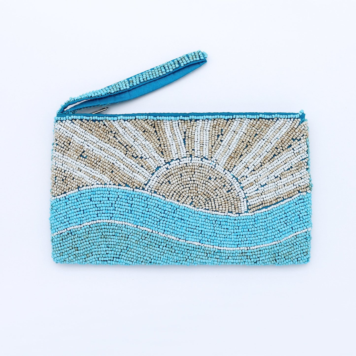 Large Sunrise Beaded Pouch