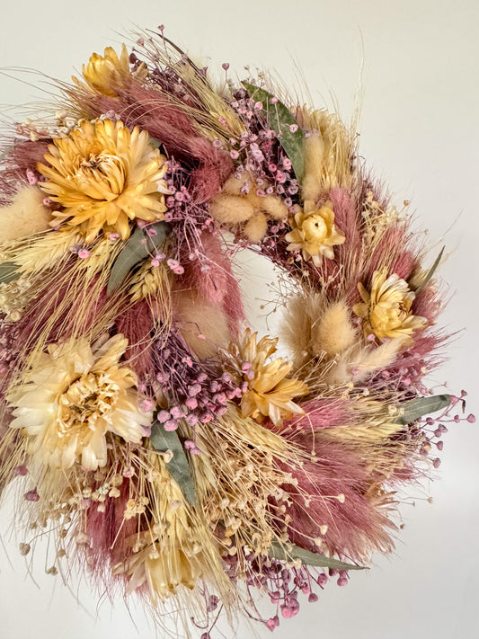 Dried Flowers Wreath - Blush 25cm