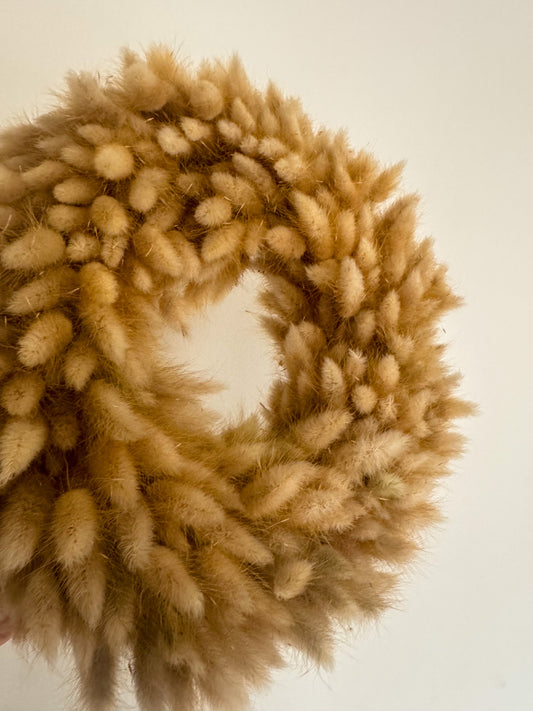 Dried Flowers Wreath  - Bunny Tails 30cm