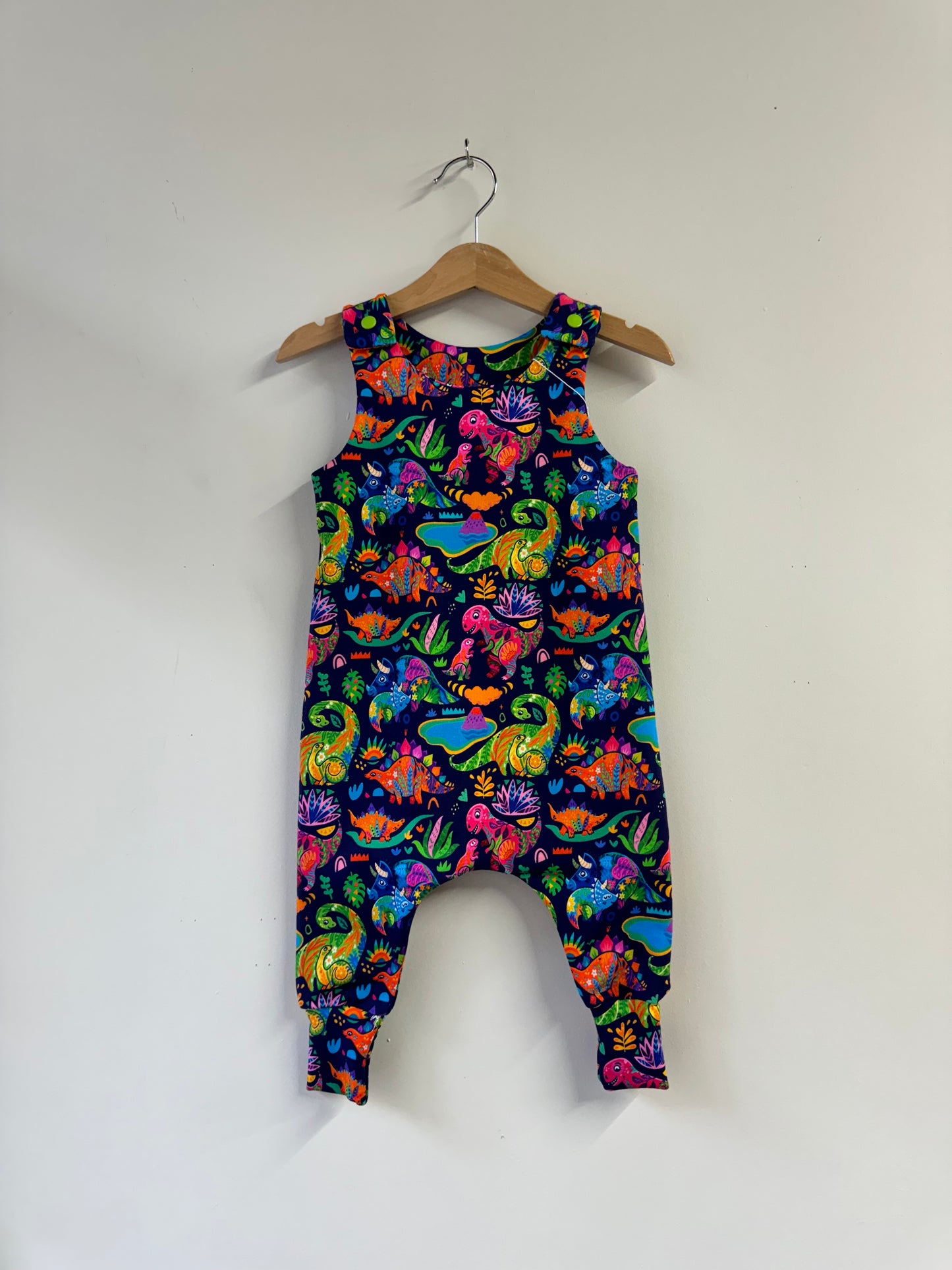 Romper - Neon Dinosaurs - 6-9 Months