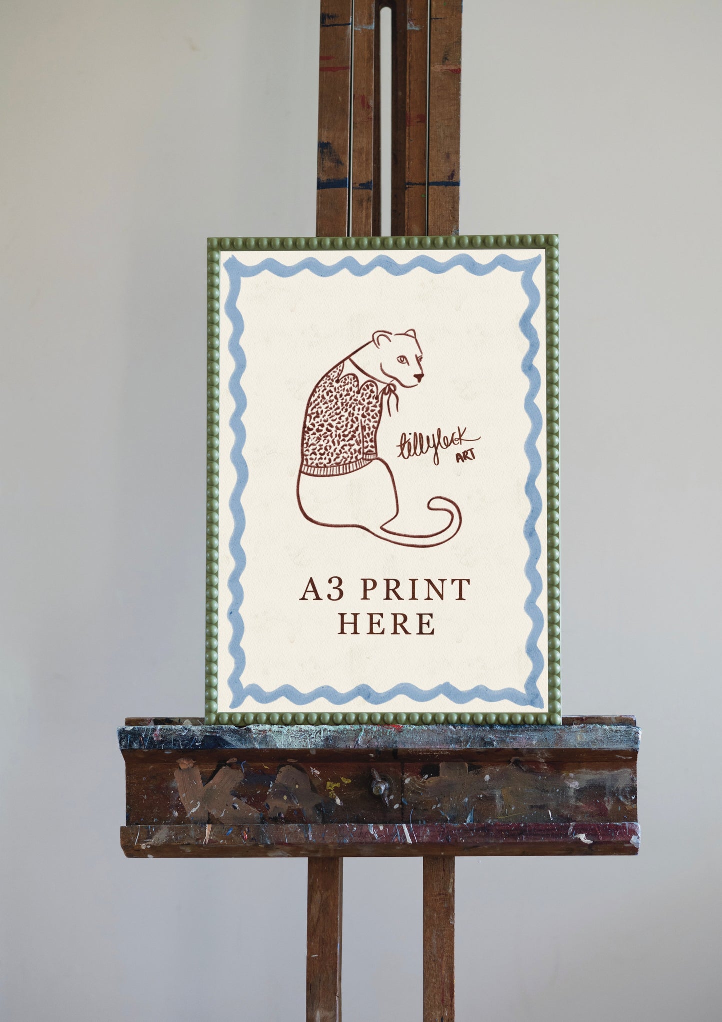 LEOPARD DRESSED LIONESS ~ RED