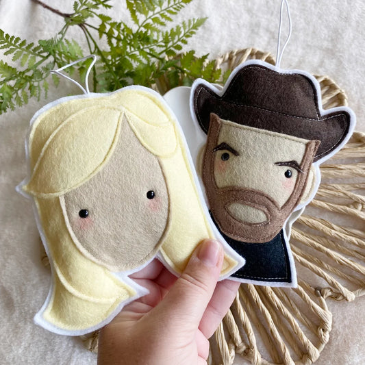 Rip Wheeler & Beth Dutton / Yellowstone Felt Decoration