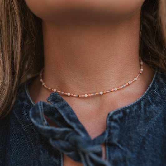 Surya Golden Beaded Necklace