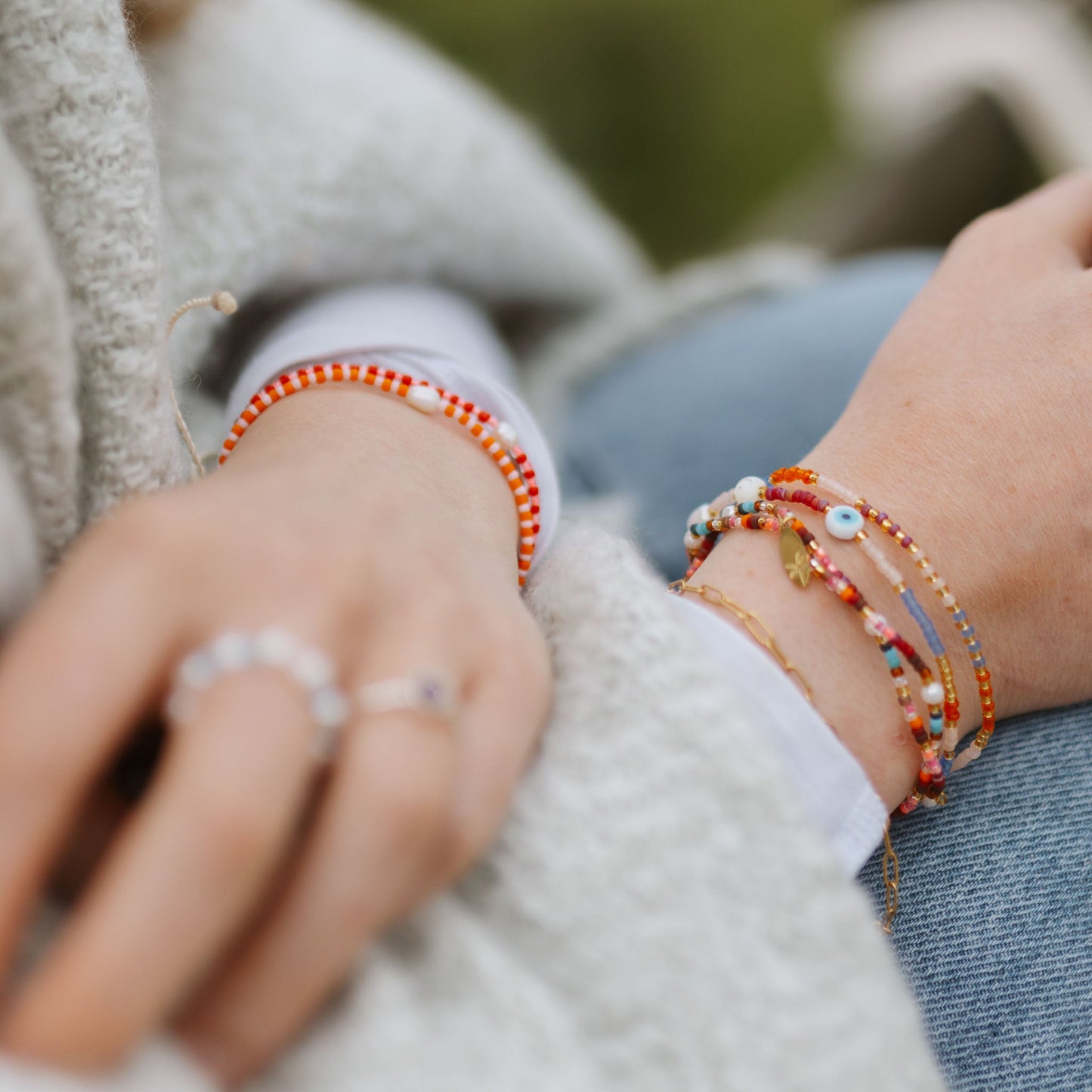 Merah Dainty Beaded Bracelet