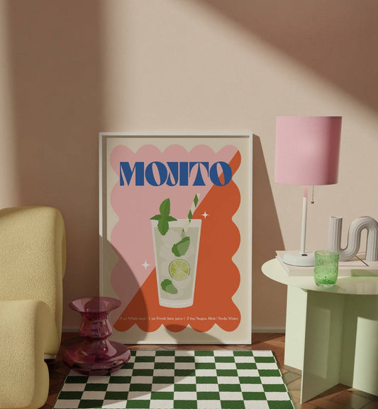 Mojito Cocktail Print: A4