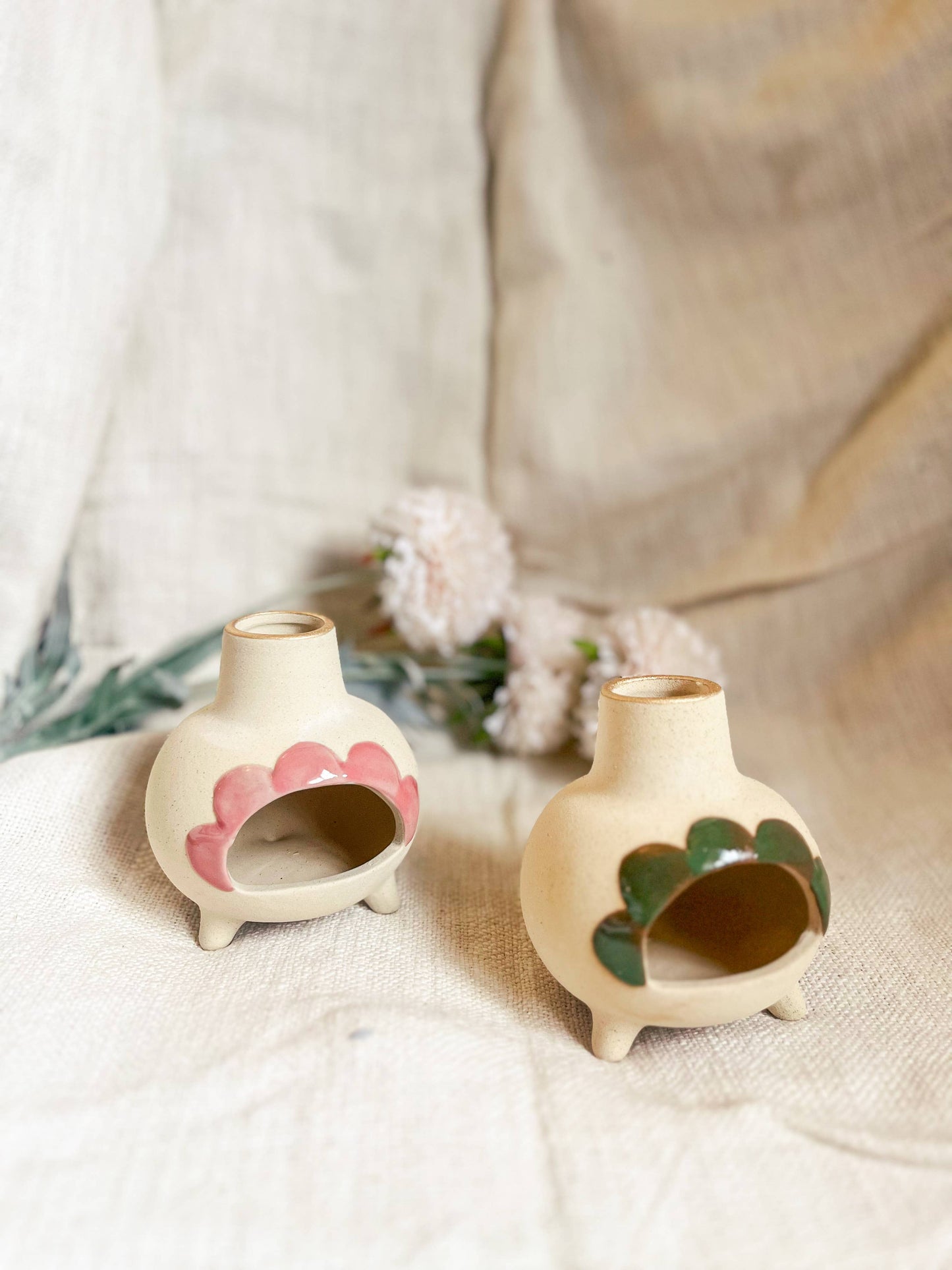 Ceramic Incense Chimney - Palo Santo Burner: Green