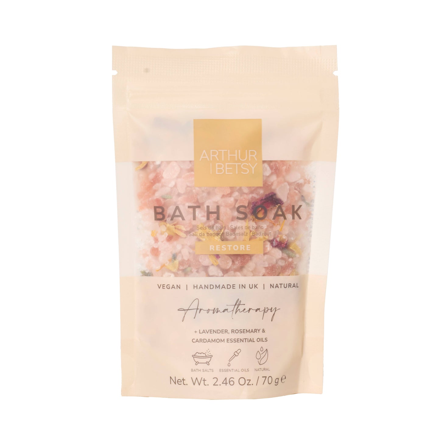 Aromatherapy Bath salts, Luxury Bath soak, Bath salts bag: Focus