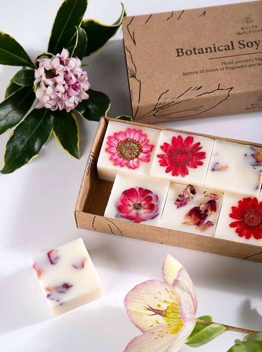 Boxed Botanical Soy Wax Melts: Tea Rose & Wild Rhubarb