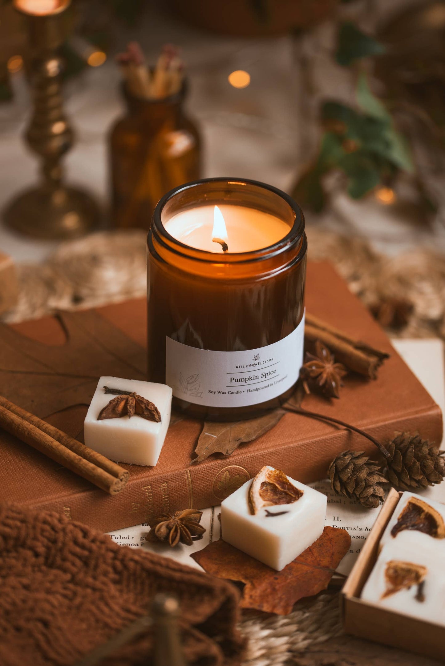 Pumpkin Spice Large Amber Jar Candle 