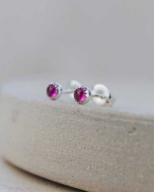 Ruby Mini Gemstone Studs