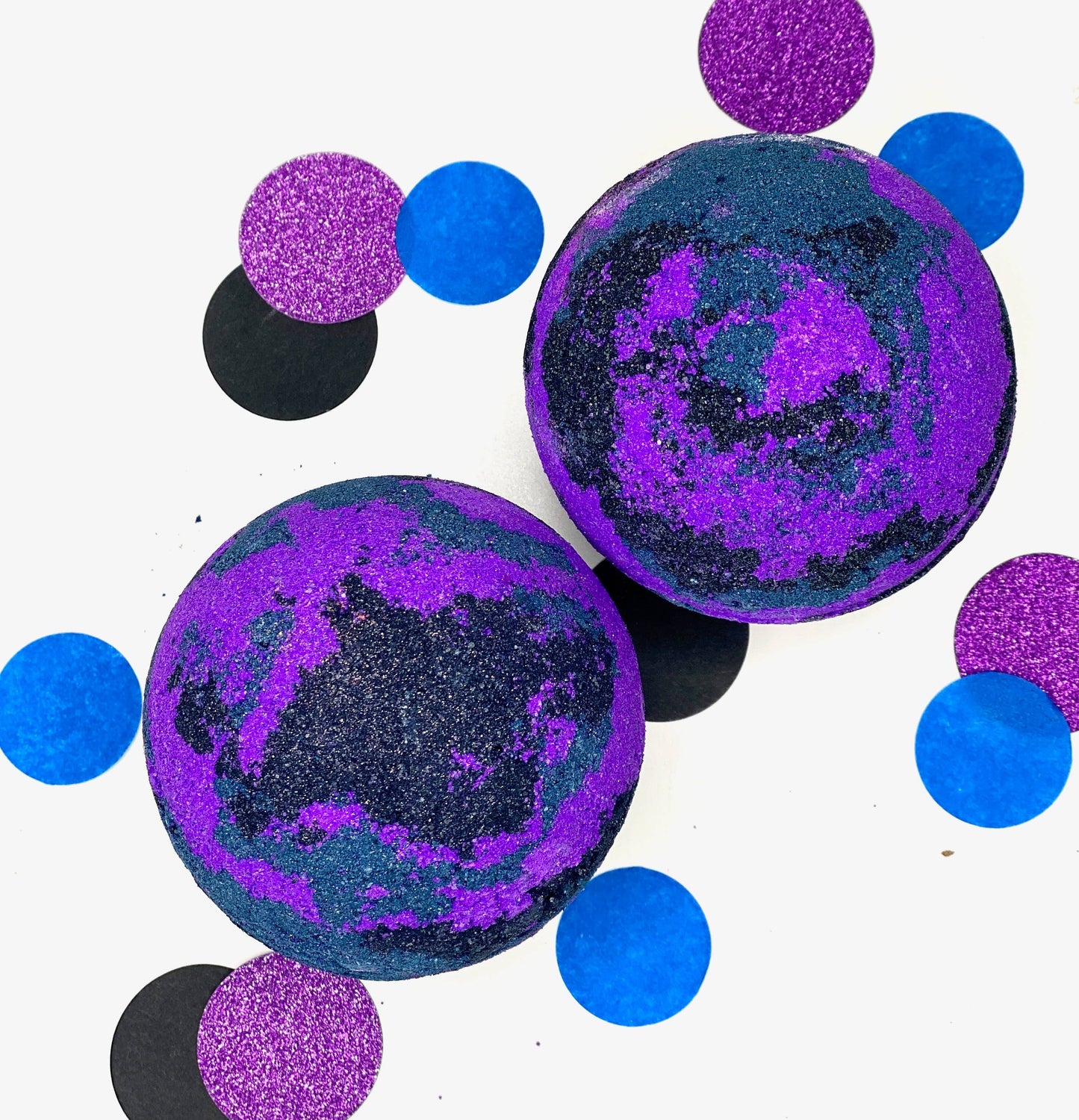 Handmade Galaxy Large XL Sphere Blackcurrant Bath Bomb