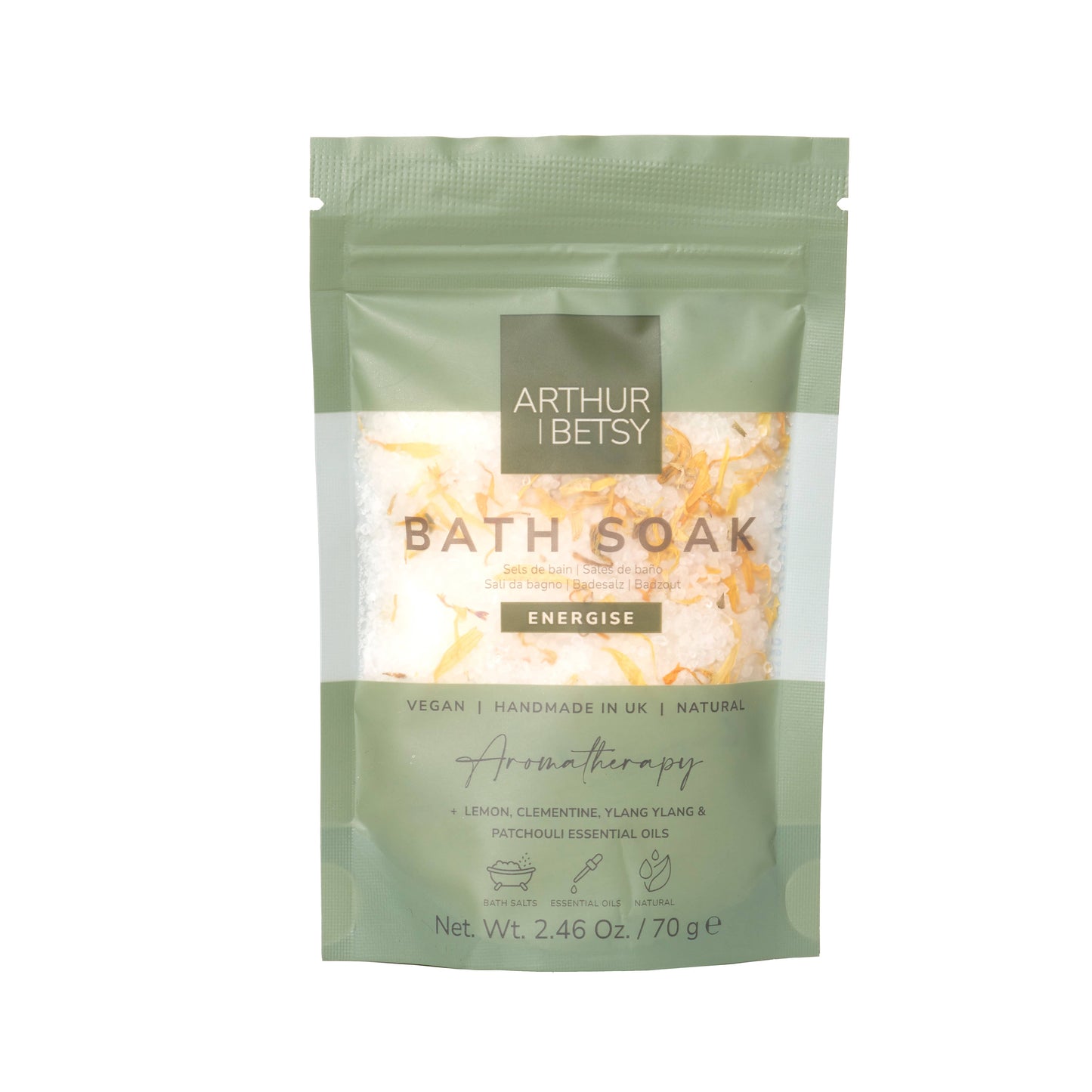 Aromatherapy Bath salts, Luxury Bath soak, Bath salts bag: Focus