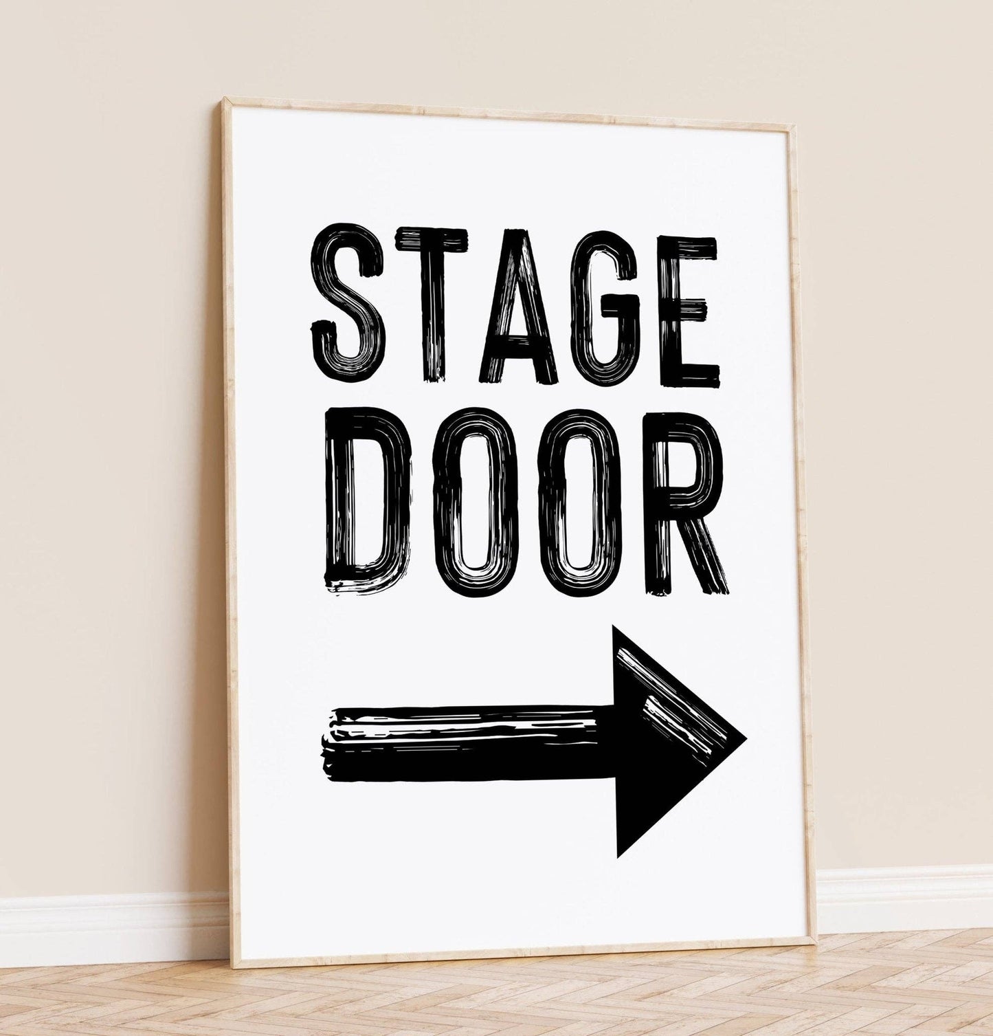 Stage Door B&W Print: A4