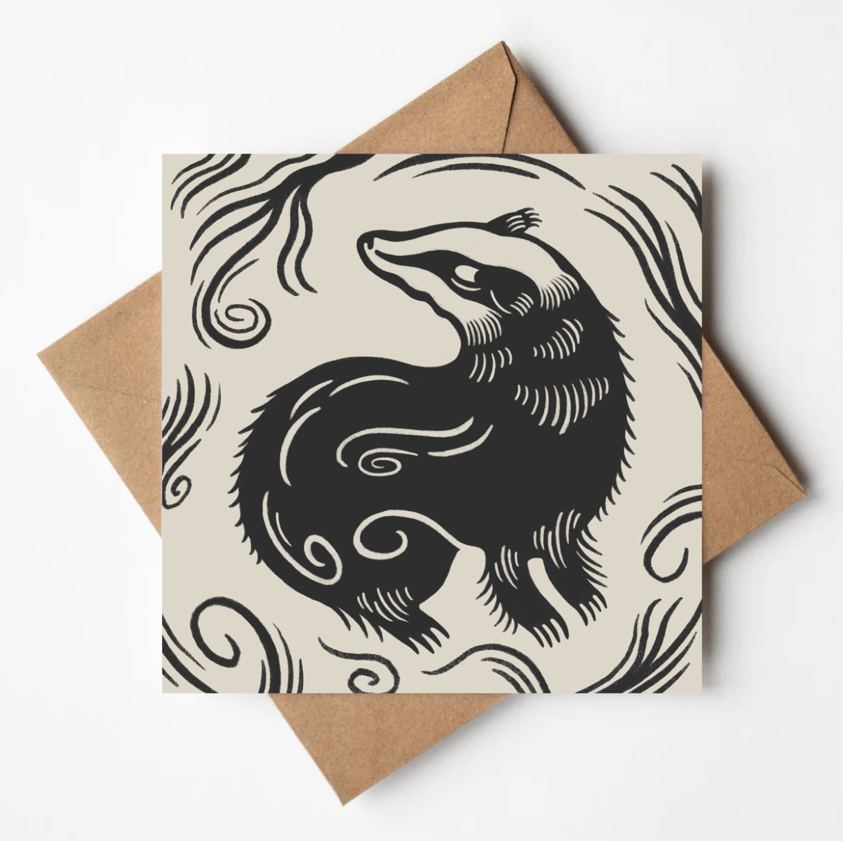 'The Badger' Animal Card: Naked