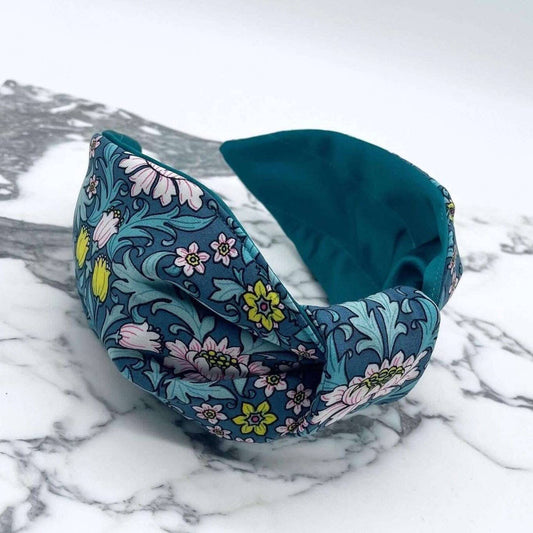 Morris Flat Knot Headband In Blue