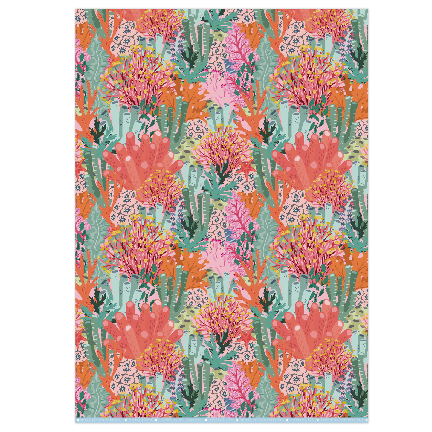 CORAL REEF GIFT WRAP SHEET