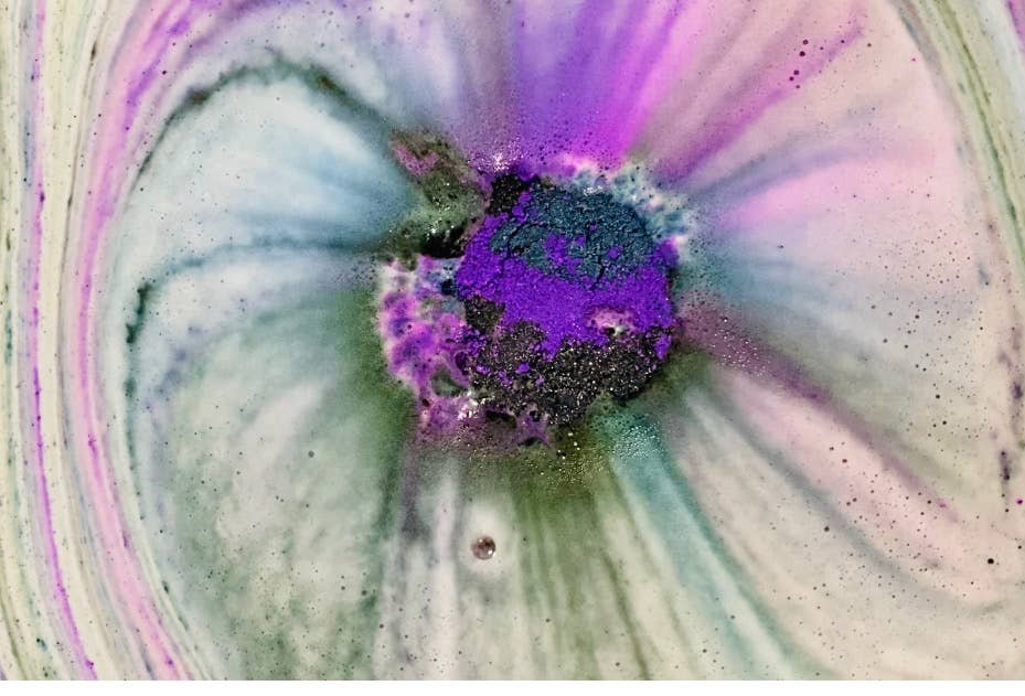 Handmade Galaxy Large XL Sphere Blackcurrant Bath Bomb