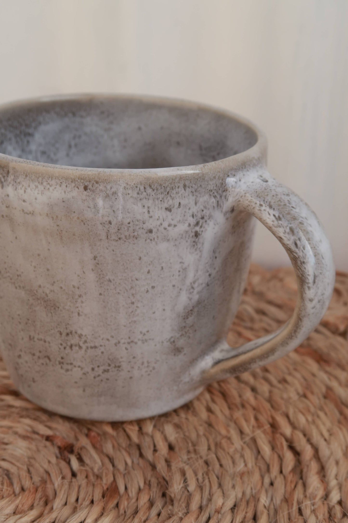 Handmade Ceramic Mug - Snowy Grey