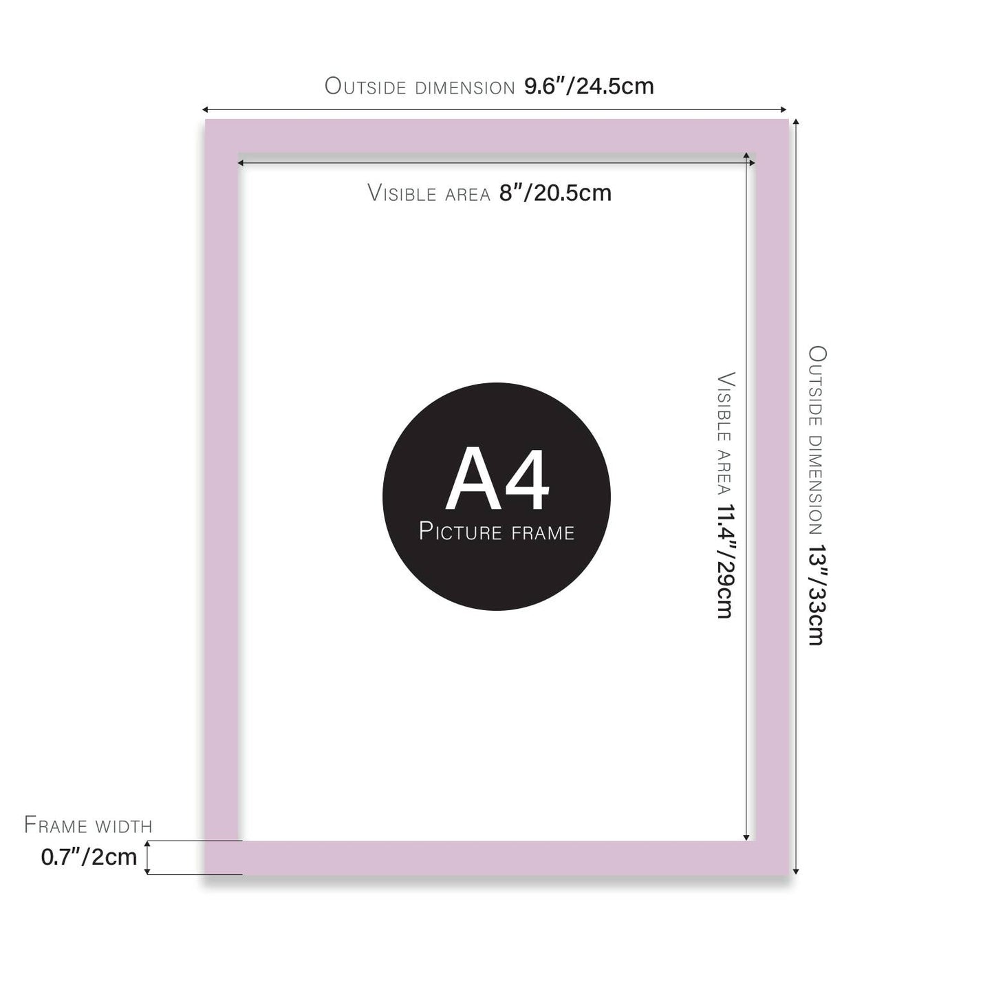 Lilac A4 Picture Frame