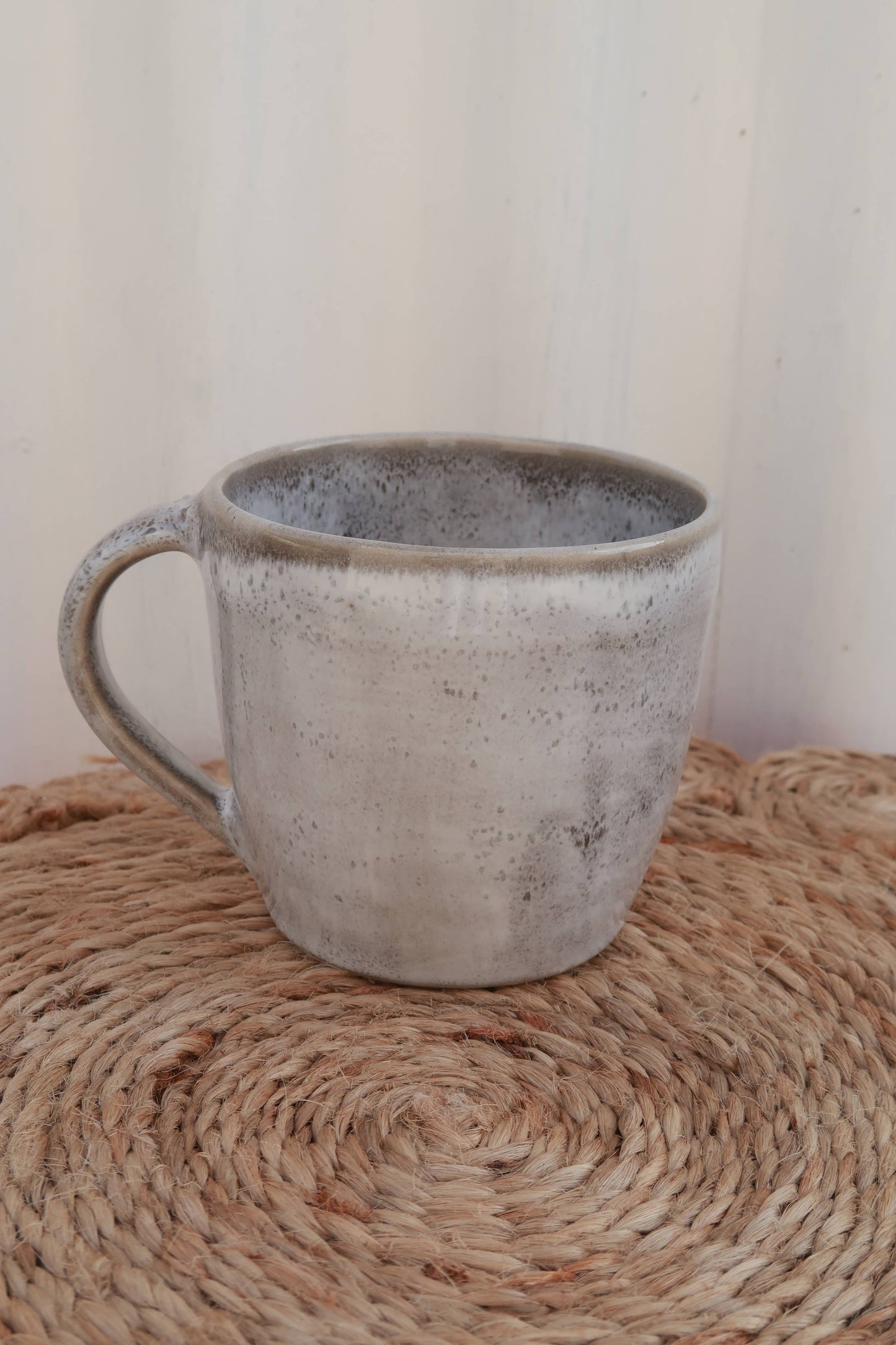 Handmade Ceramic Mug - Snowy Grey