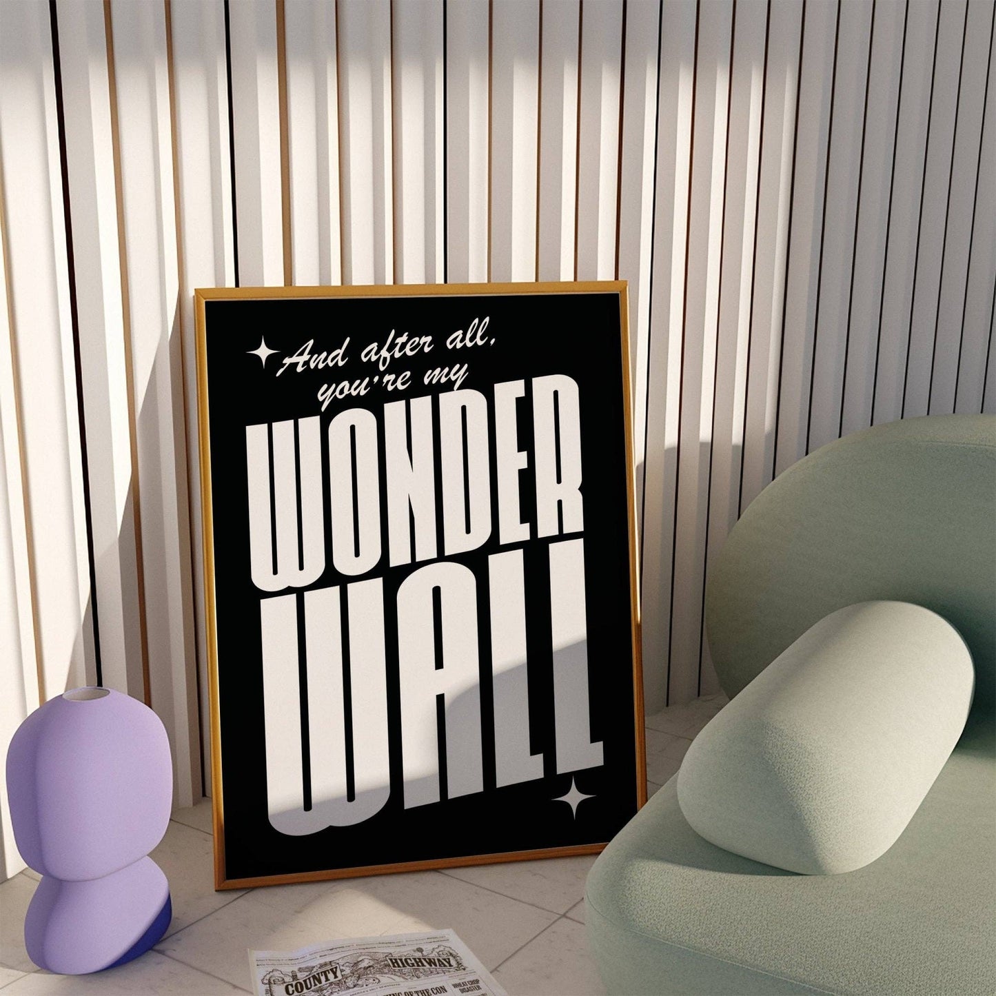 Wonderwall Inspired Print: Teal / A4