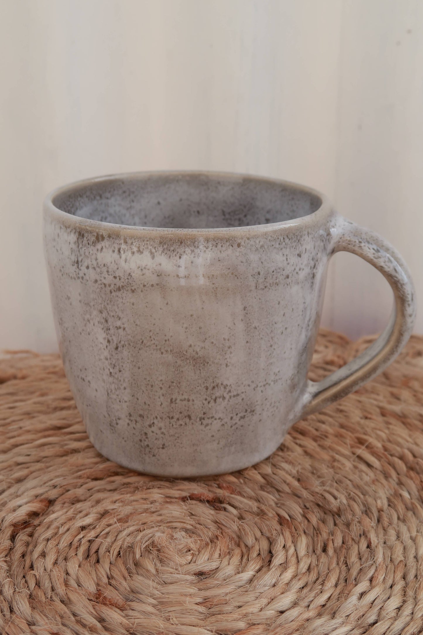 Handmade Ceramic Mug - Snowy Grey