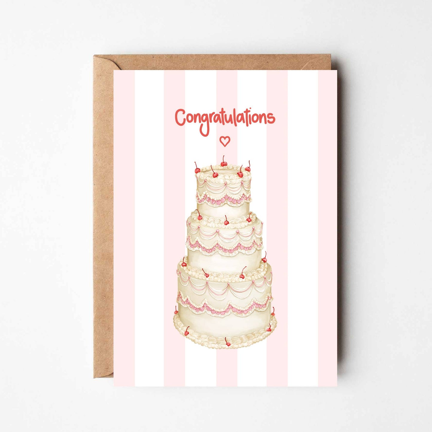 Congratulations Wedding Cake Greeting Card